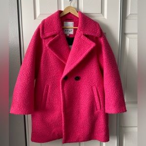 NWT - NVLT Women’s Large Fuchsia Faux Wool Boucle Coat